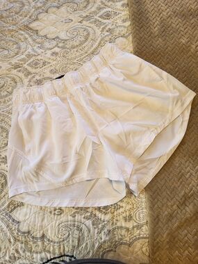 Athletic Works White Women's Layered Running Shorts